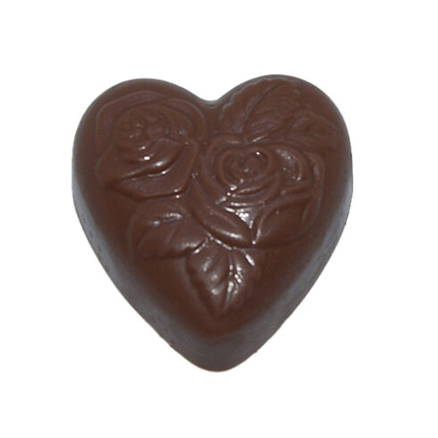 Herz mit Rosensujet Schokolade