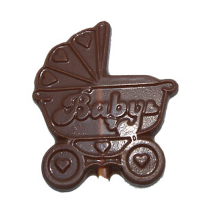 Kinderwagen mit Baby Schokolade